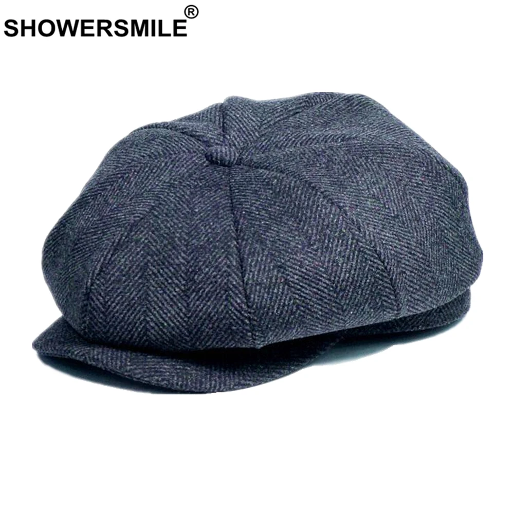 Твидовая клетчатая кепка showersmile для газетчика - Фотография_4
