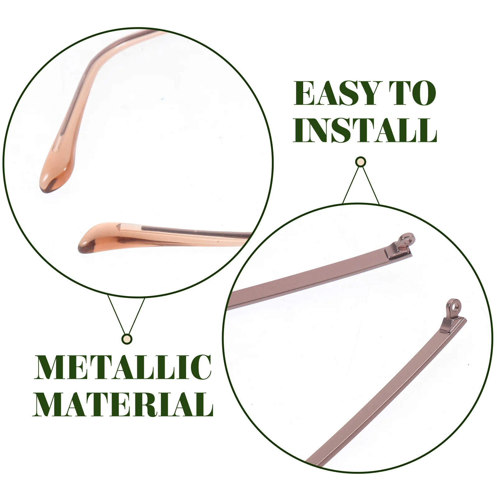 1 пара универсальных металлических очков