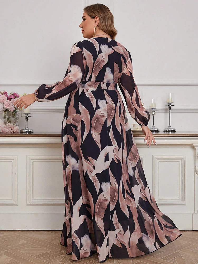 Платье toleen с рукавами-фонариками для женщин - Фотография_2