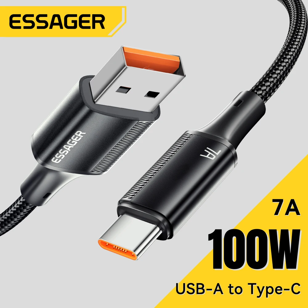 Essager 7a usb-кабель типа c для realme huawei p40 pro 100 вт