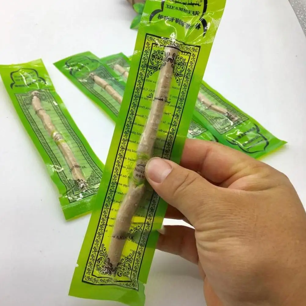 1 упаковка, портативная натуральная зубная щетка miswak siwak