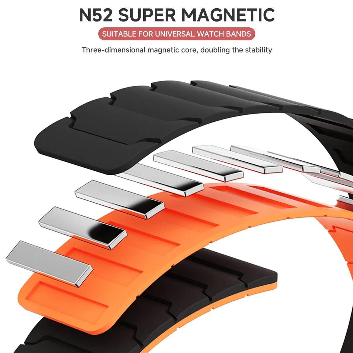 Магнитный силиконовый ремешок для - Фотография_5