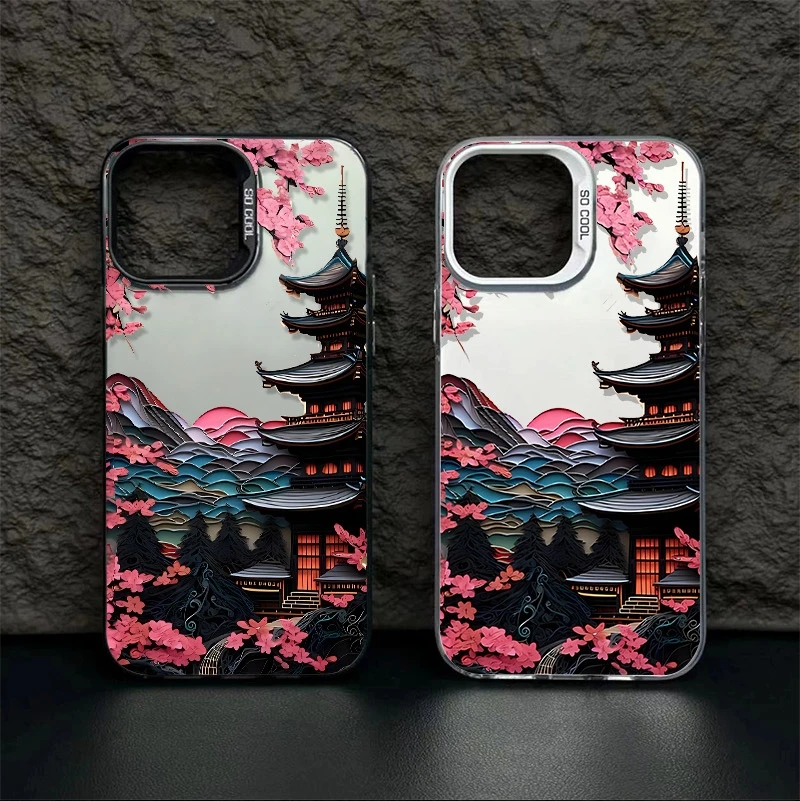 Чехол с рисунком японского древнего дома для iphone 16