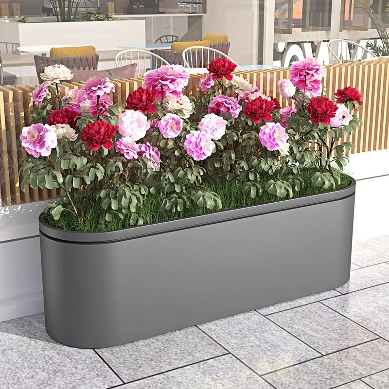 Открытый железный цветочный ящик из нержавеющей стали - Фотография_3