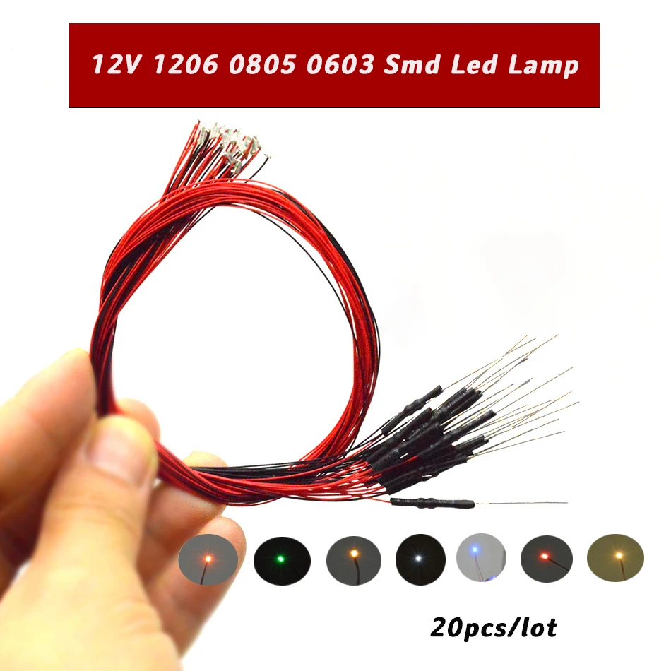 12 в 0805 1206 0603 micro smd светодиодная