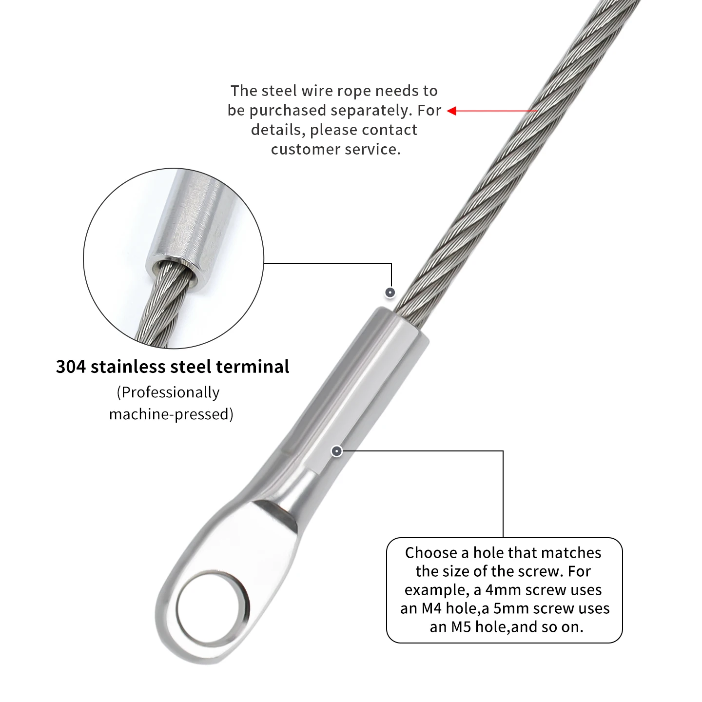 Зажим для троса из нержавеющей стали 304 - Фотография_2