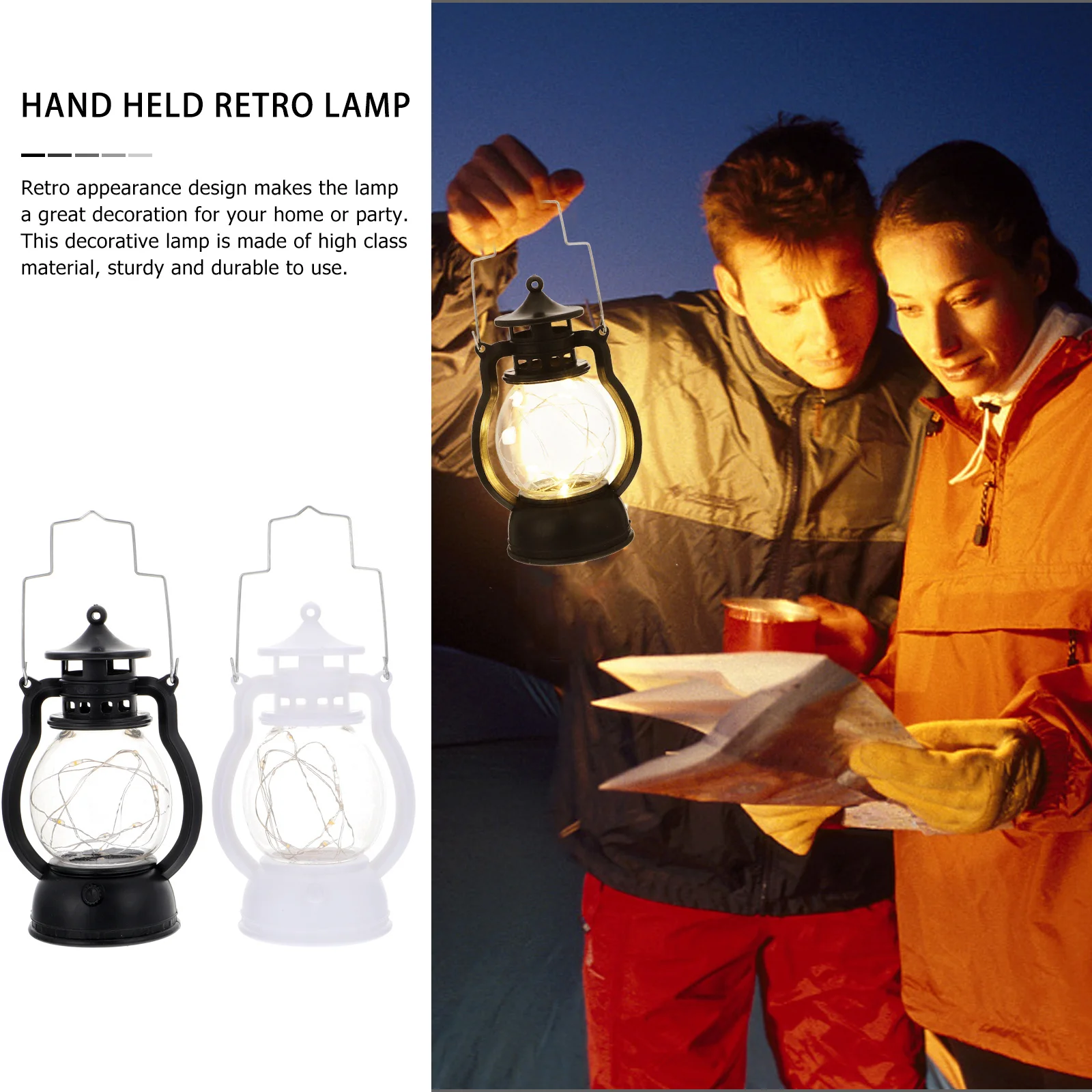 Винтажный декоративный фонарь компактного размера - Фотография_2