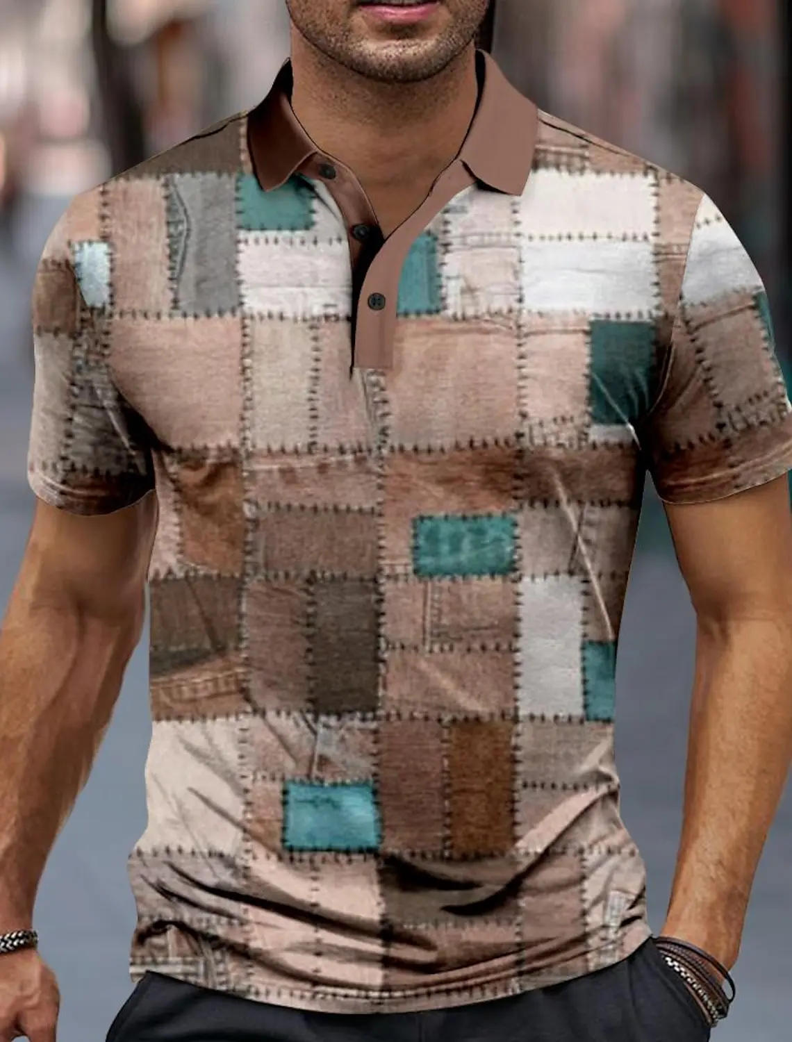 Мужская спортивная одежда в клетку - Фотография_3