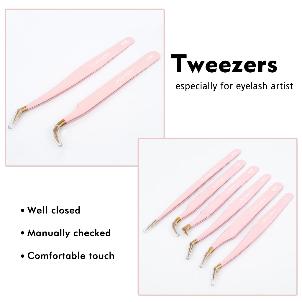 Розовые золотые пинцеты anjosirma - Фотография_4