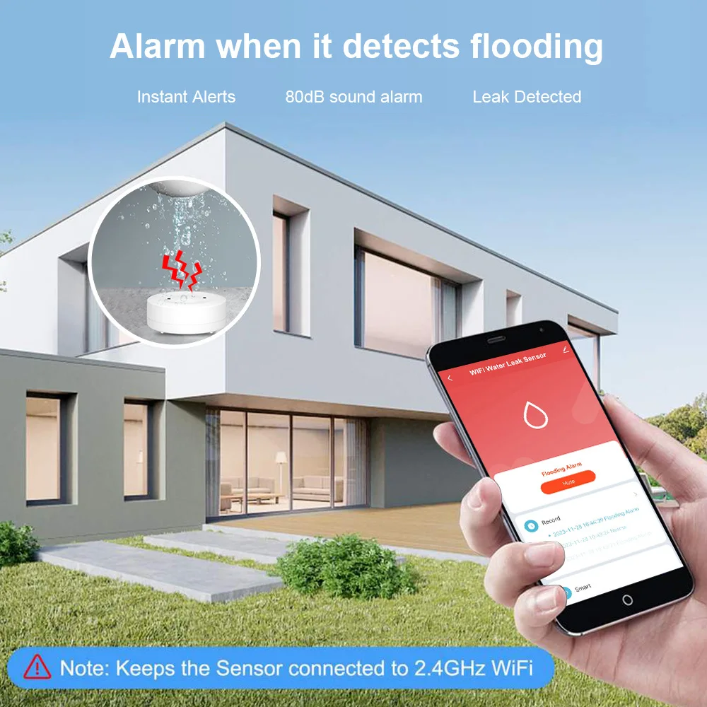 Датчик утечки воды wi-fi tuya - Фотография_2