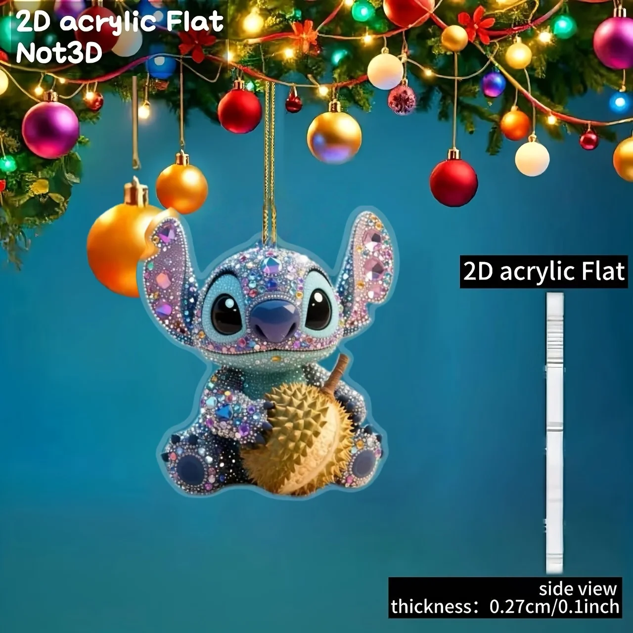 Kawaii stitch аниме кулон рождественские - Фотография_5