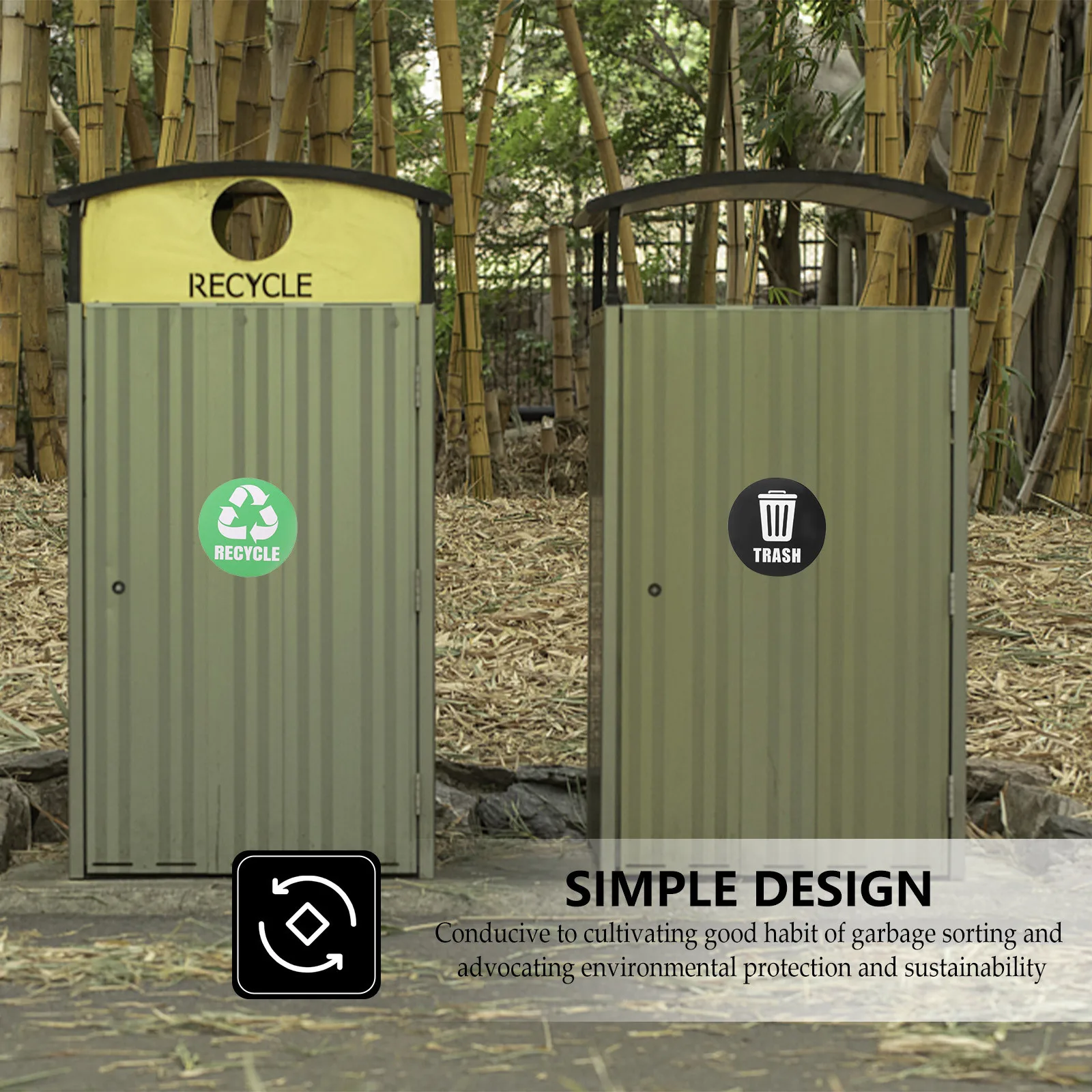 Простые в эксплуатации наклейки для мусорного бака