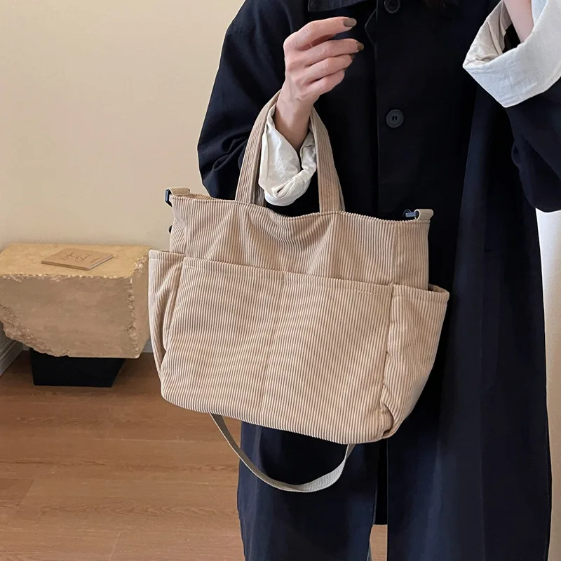Cgcbag модная вельветовая холщовая сумка-тоут