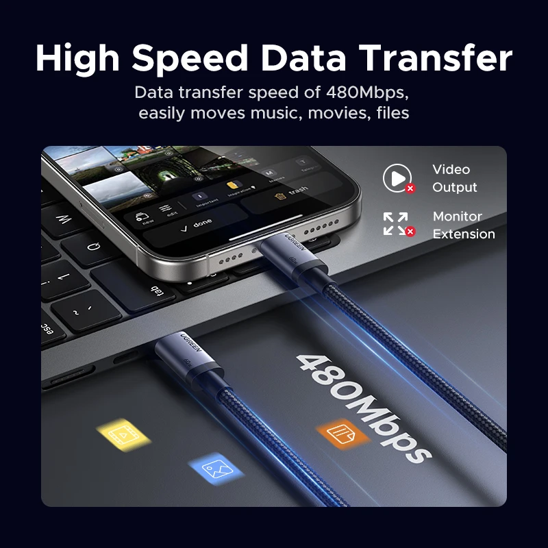 Ugreen usb c-кабель pd60w кабель - Фотография_3