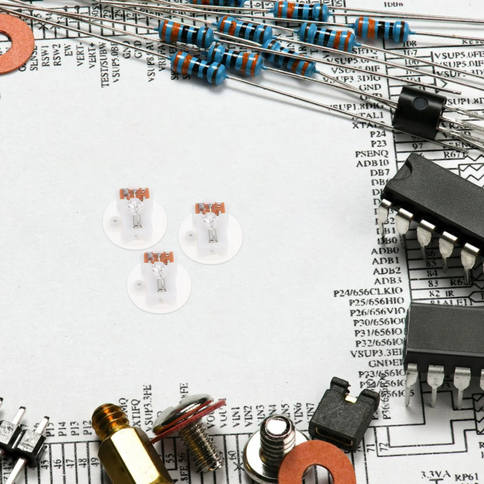 Светящийся светодиодный брелок с мини-мигающей основой - Фотография_4