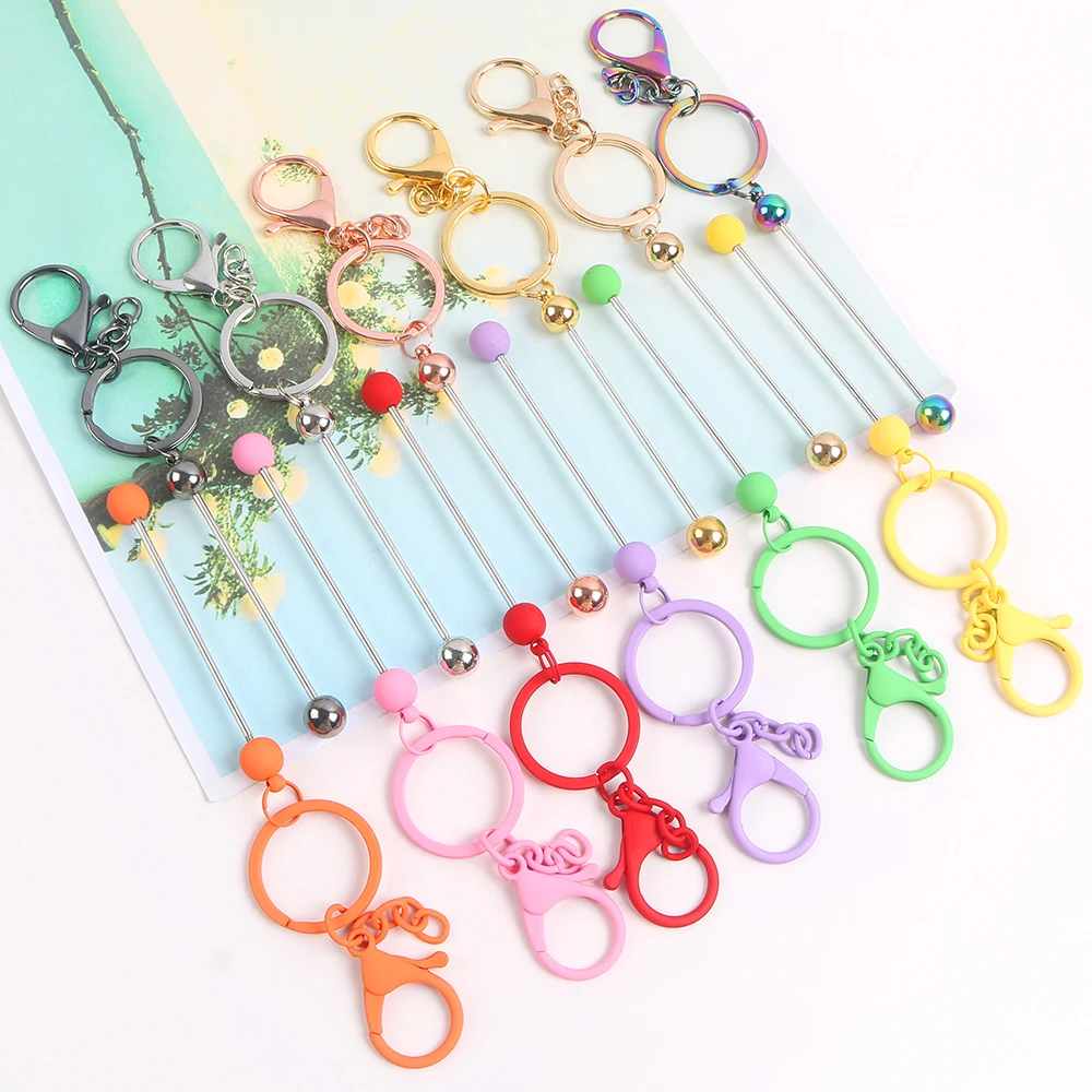 Металлический разноцветный брелок для ключей с краской для выпечки
