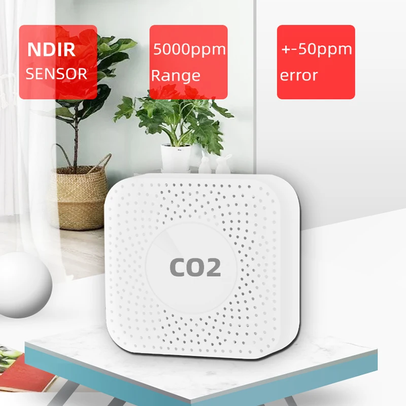 Интеллектуальный измеритель углекислого газа tuya wi-fi / zigbee ndir - Фотография_2