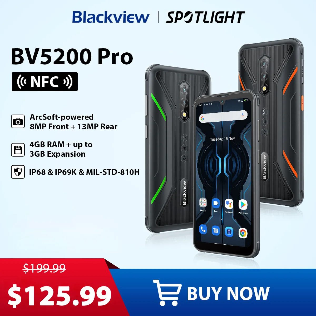 Смартфон blackview bv5200 pro защищенный
