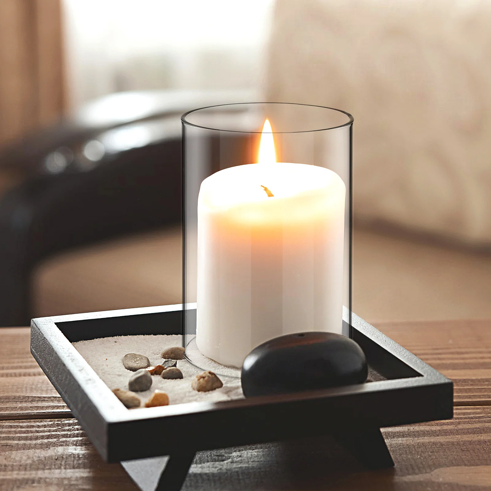 Прозрачные цилиндрические стеклянные абажуры с открытым концом