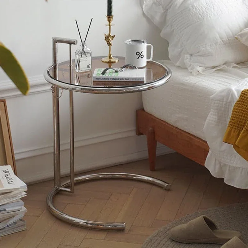 Популярный круглый приставной столик из нержавеющей стали с подъемником - Фотография_2