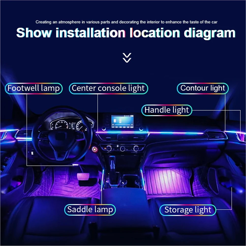 Автомобильный светодиодный окружающий - Фотография_4