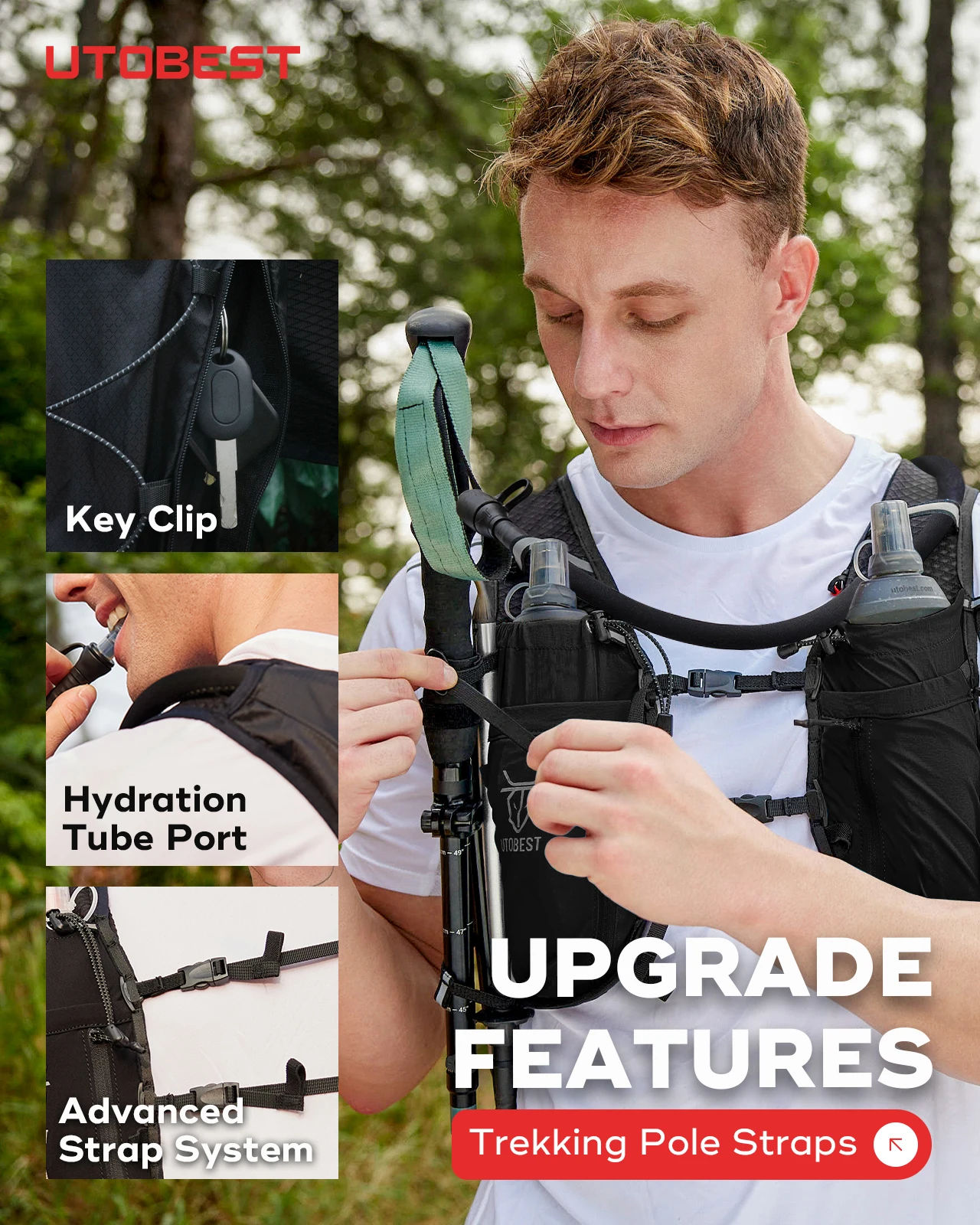 Utobest рюкзак для бега по пересеченной - Фотография_3