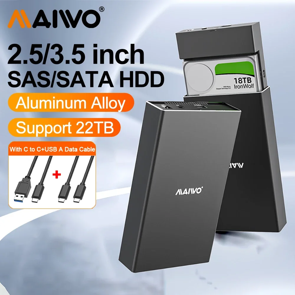 Корпус для жесткого диска maiwo sas sata usb3.1 type-c sas 2