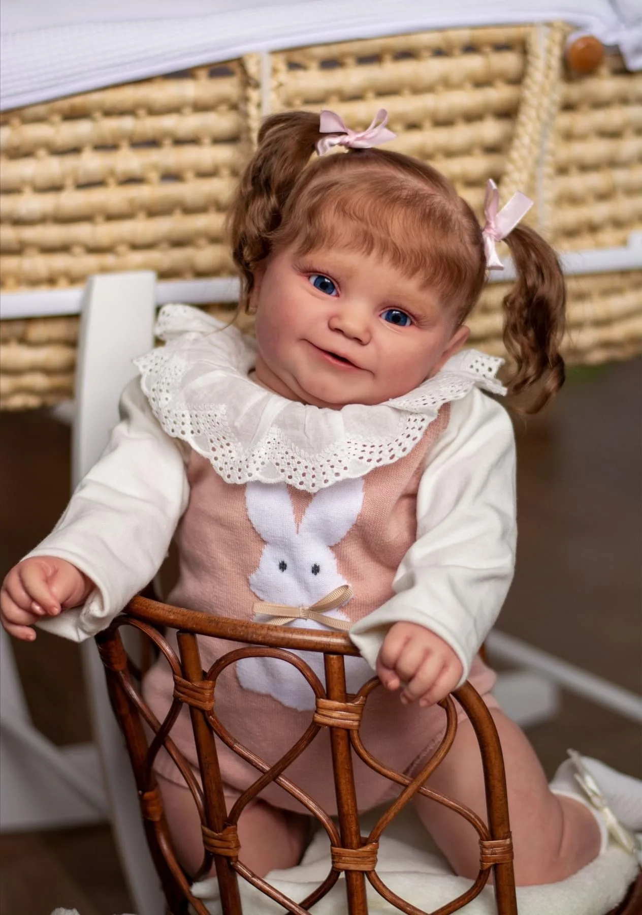 60 см куклы реборн bonecas infantil meninas 3d-краска для кожи и вени - Фотография_5