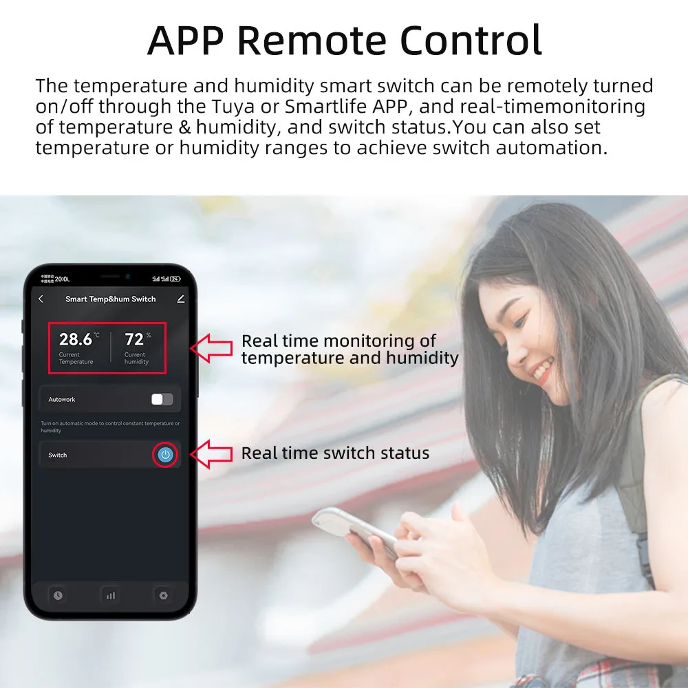 Умный переключатель температуры и влажности wi-fi - Фотография_3