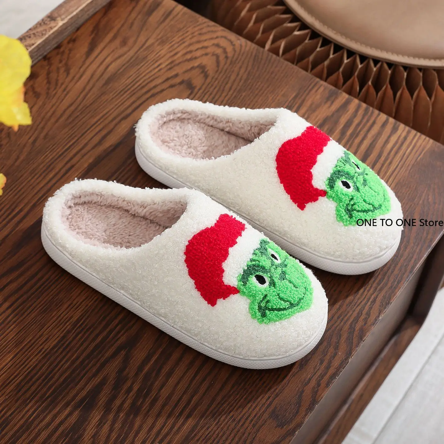 Рождественские хлопковые тапочки grinch - Фотография_2