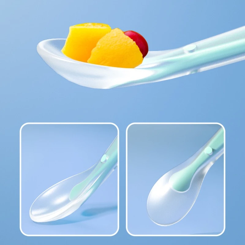 Hot sale baby soft silicone spoon