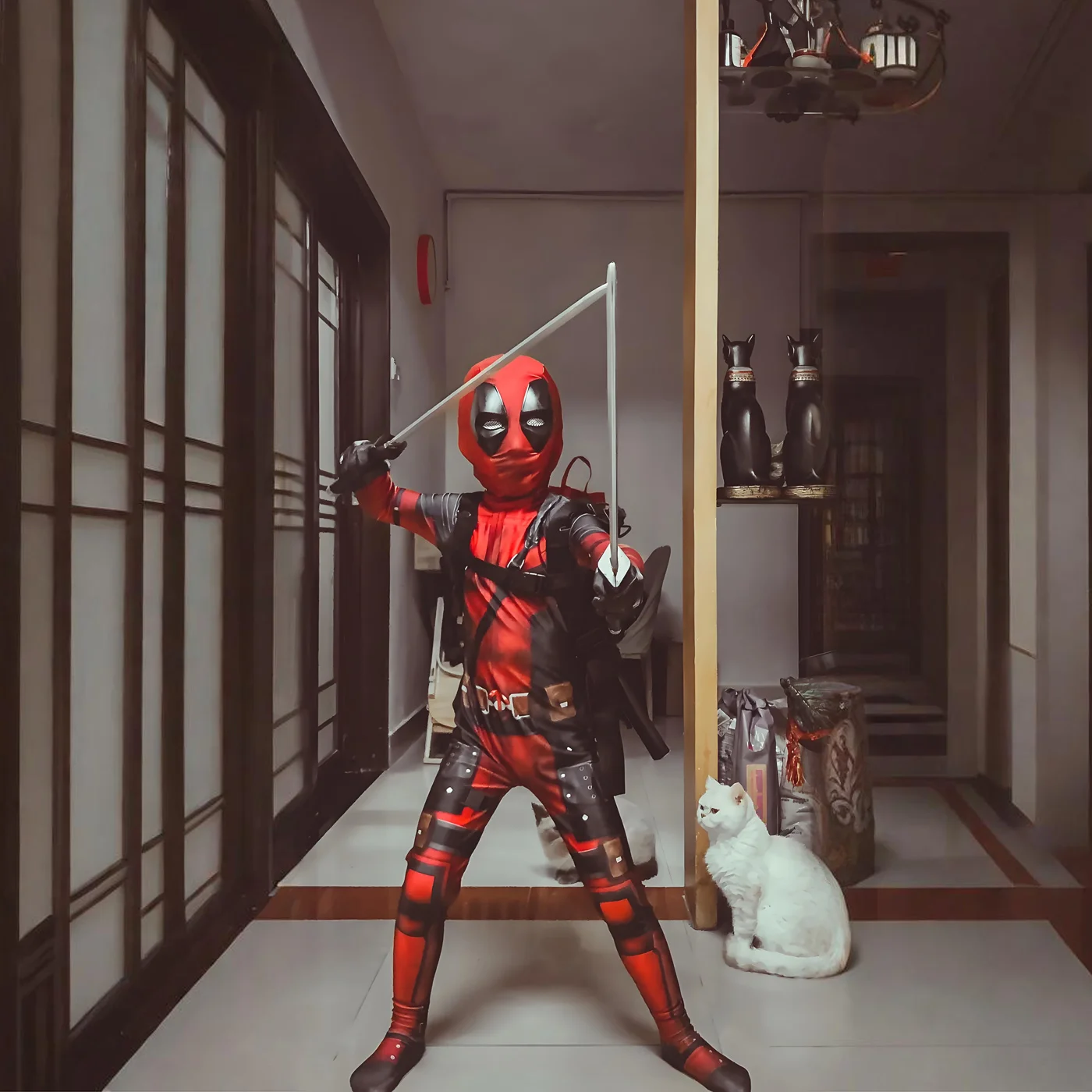 Высококачественный детский костюм супергероя дэдпула - Фотография_6