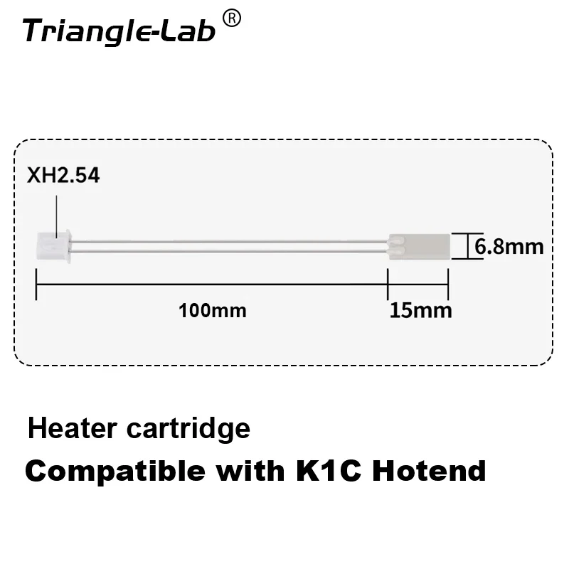 Керамический нагреватель trianglelab pt1000 100k b3950 - Фотография_2