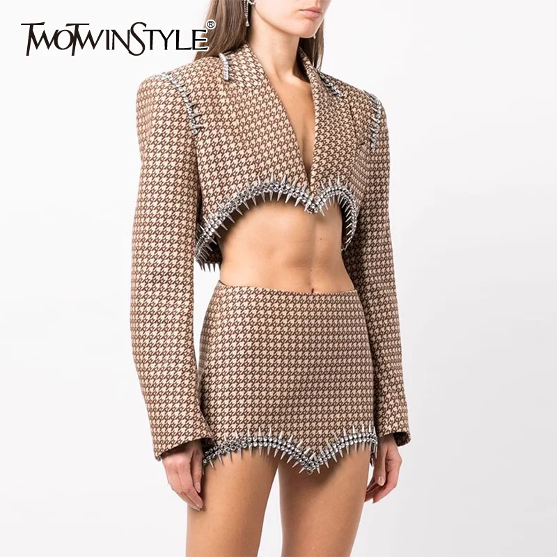 Twotwinstyle тонкий комплект из двух предметов для женщин