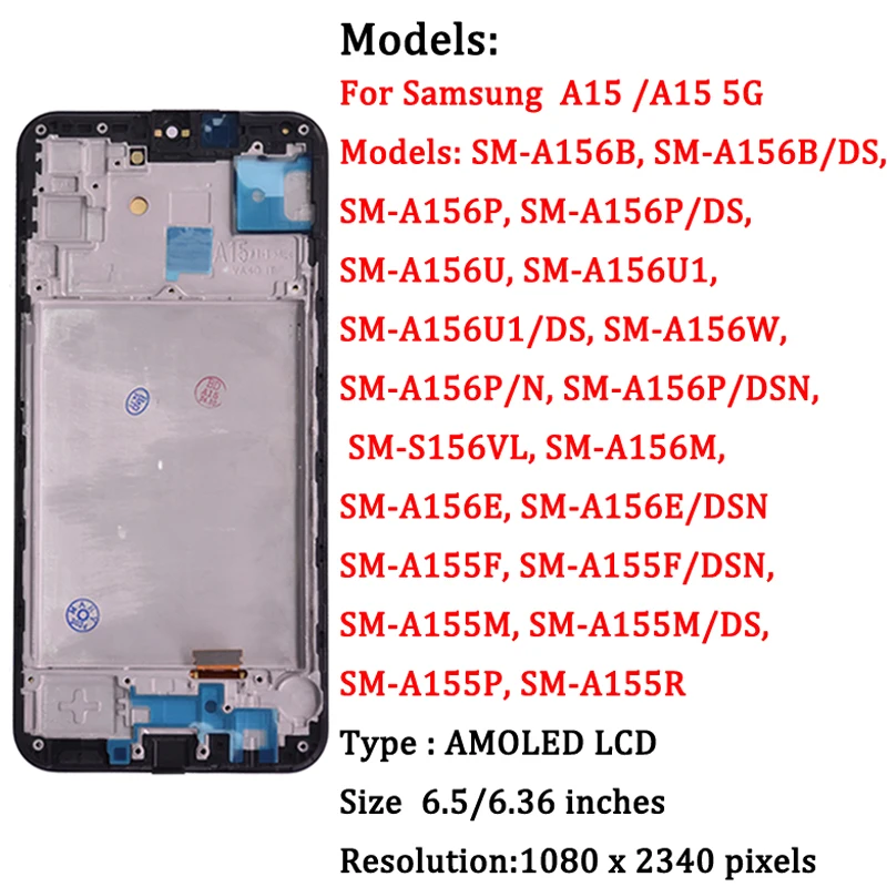 Amoled для samsung a15 4g sm-a155f - Фотография_4