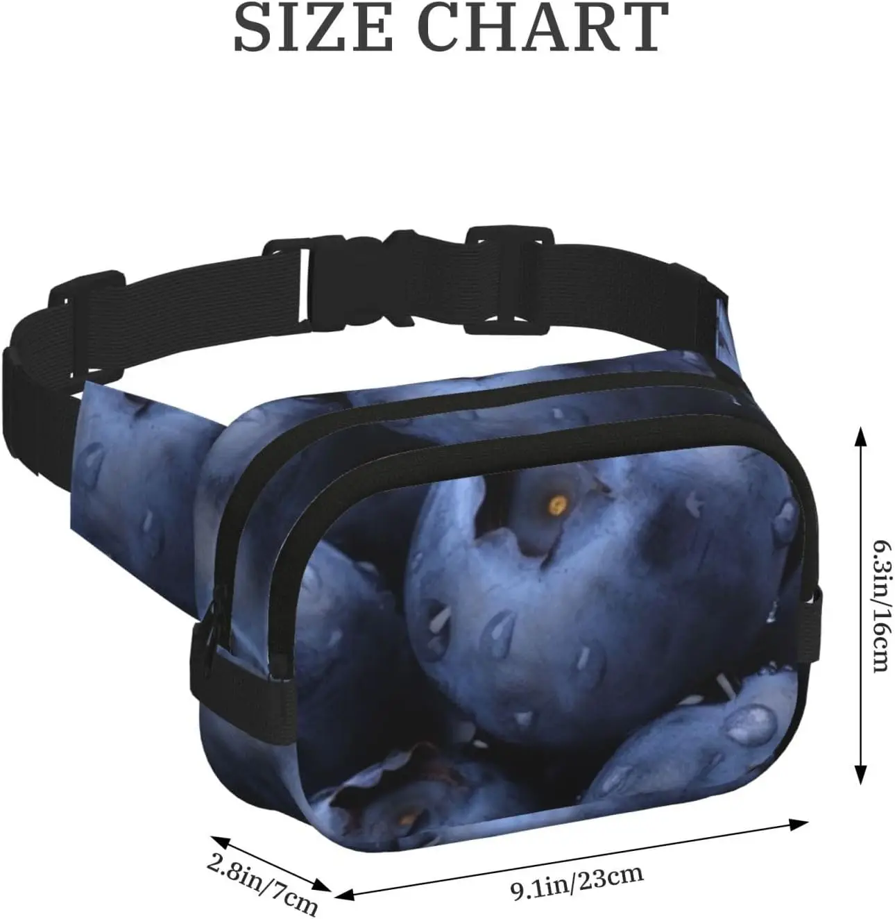 Черничные поясные сумки для мужчин и женщин - Фотография_4