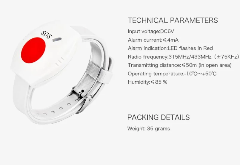 433mhz wireless sos emergency panic - Фотография_4