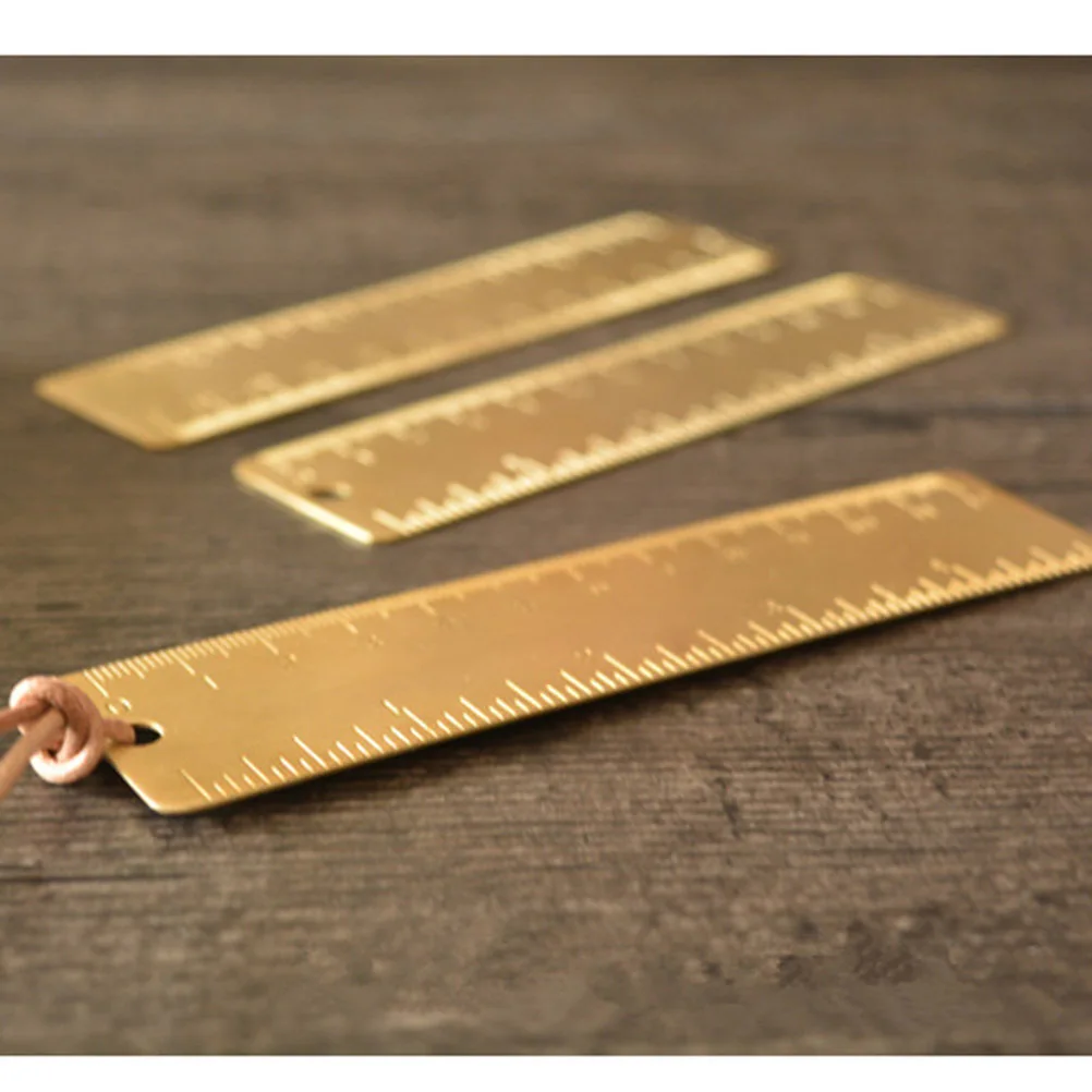 Мини-ретро латунная линейка с гравировкой - Фотография_6