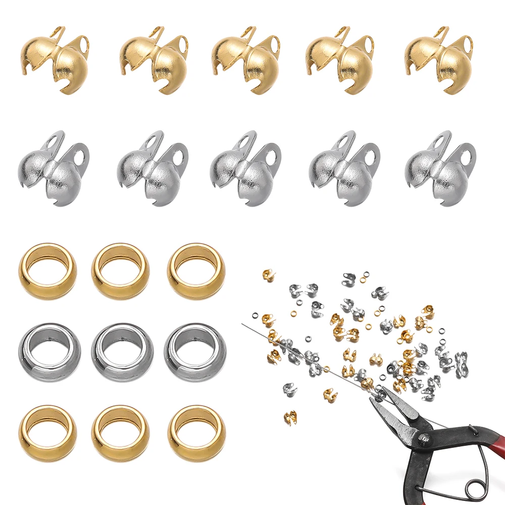 1 комплект, обжимные наконечники из нержавеющей стали