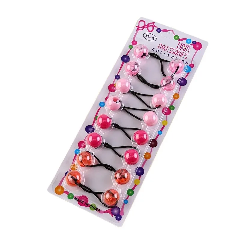 Детский плетеный хвост с эластичными шариками из бисера - Фотография_4