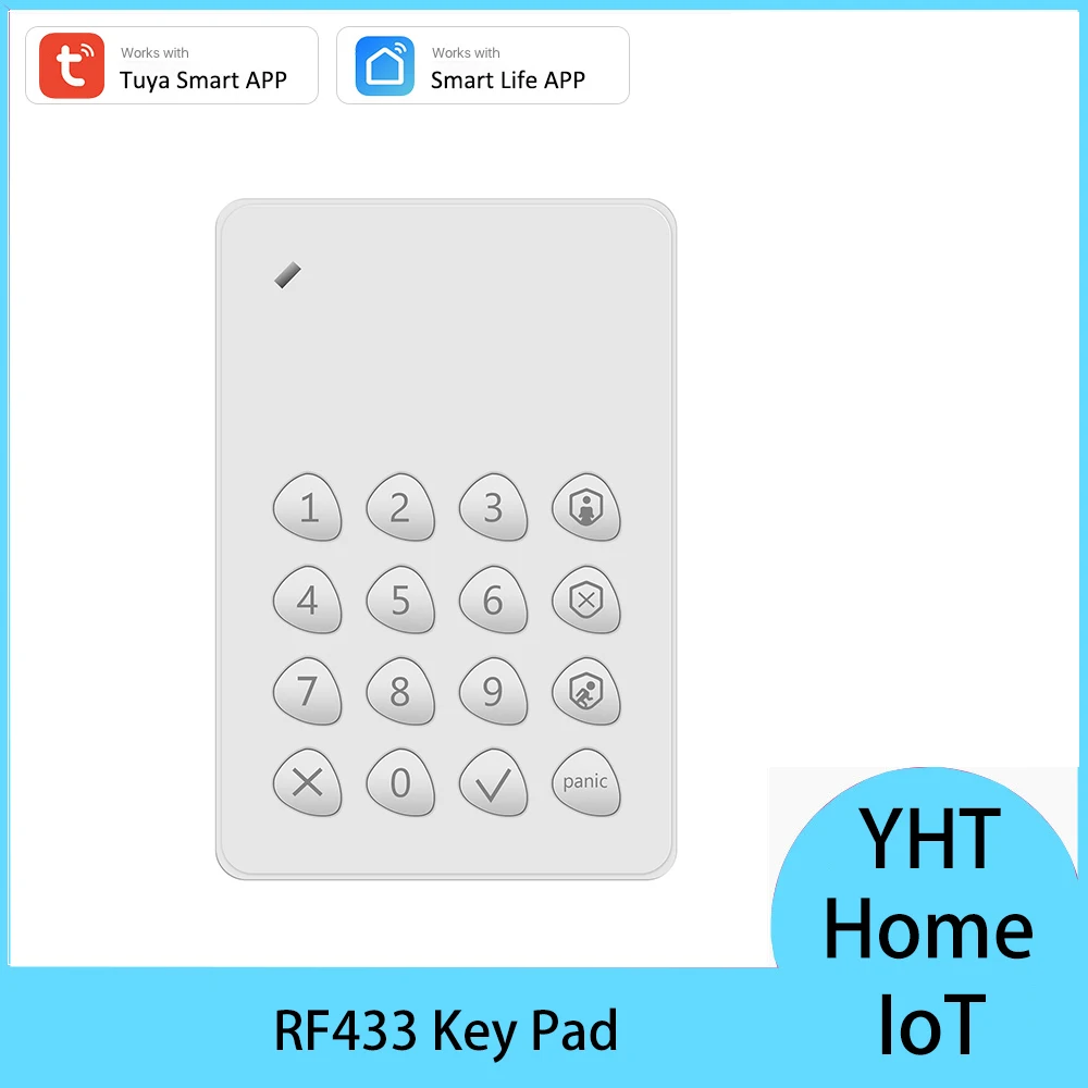 Умная клавиатура tuya rf433 для сигнализации и снятия с охраны