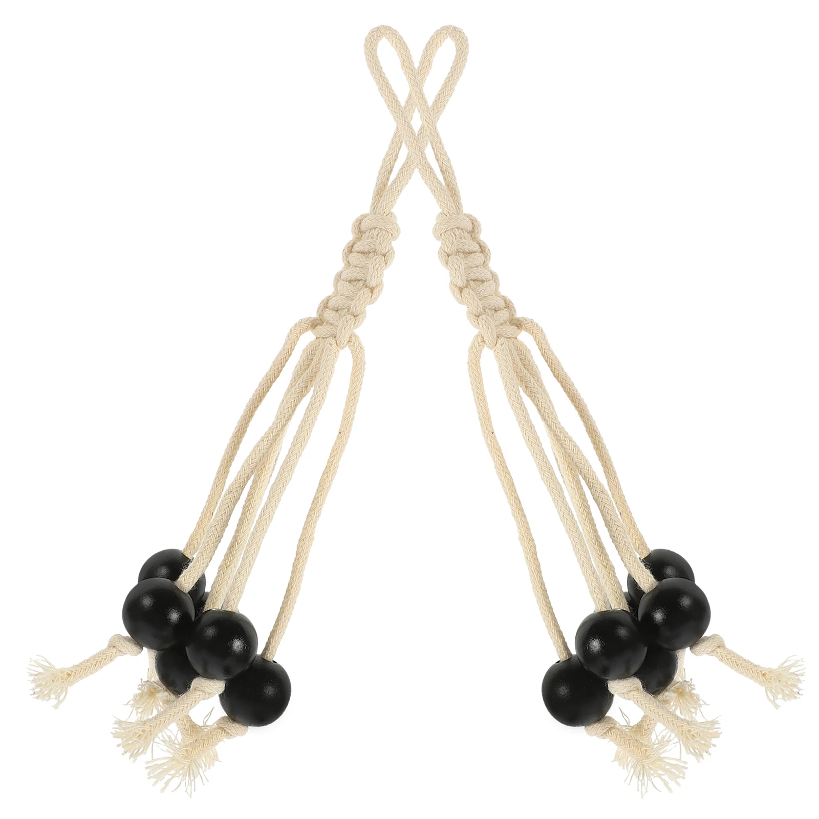 Вешалка ручной работы из хлопчатобумажной веревки и банана