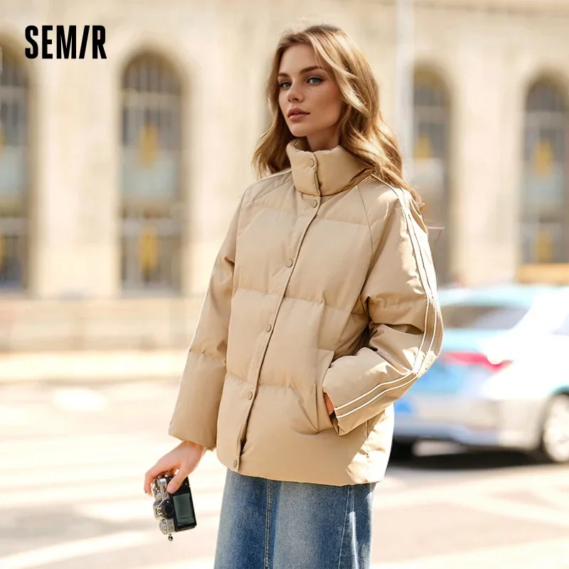 Пуховик semir женский с воротником-стойкой