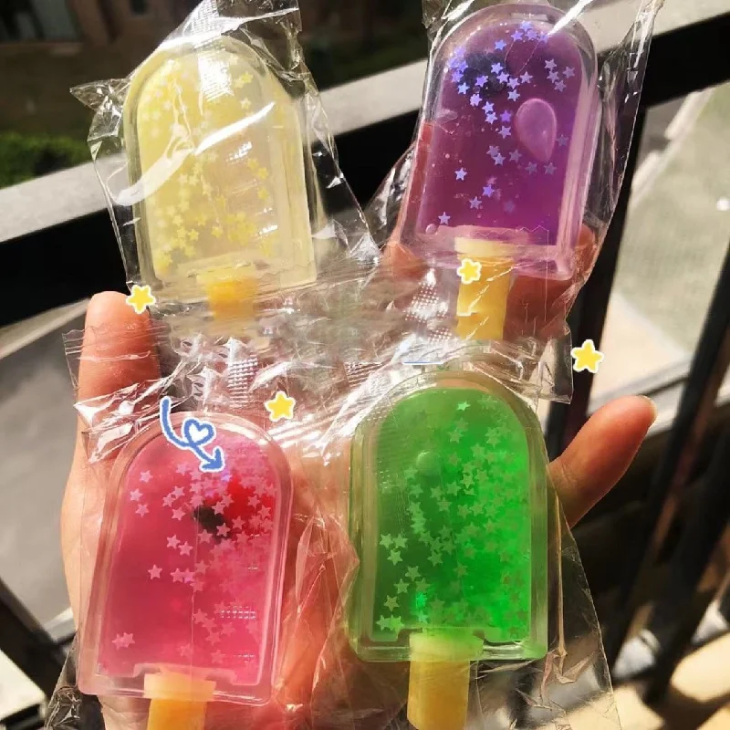 Mochi taba squishy glitter popsicle stick