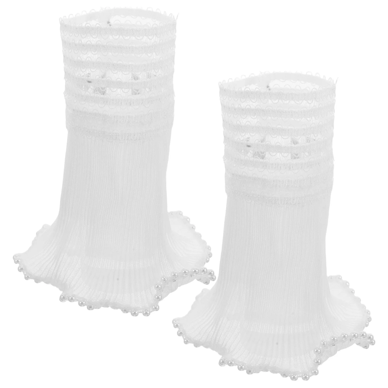 1 пара съемных кружевных манжет с рюшами и искусственными рукавами - Фотография_4