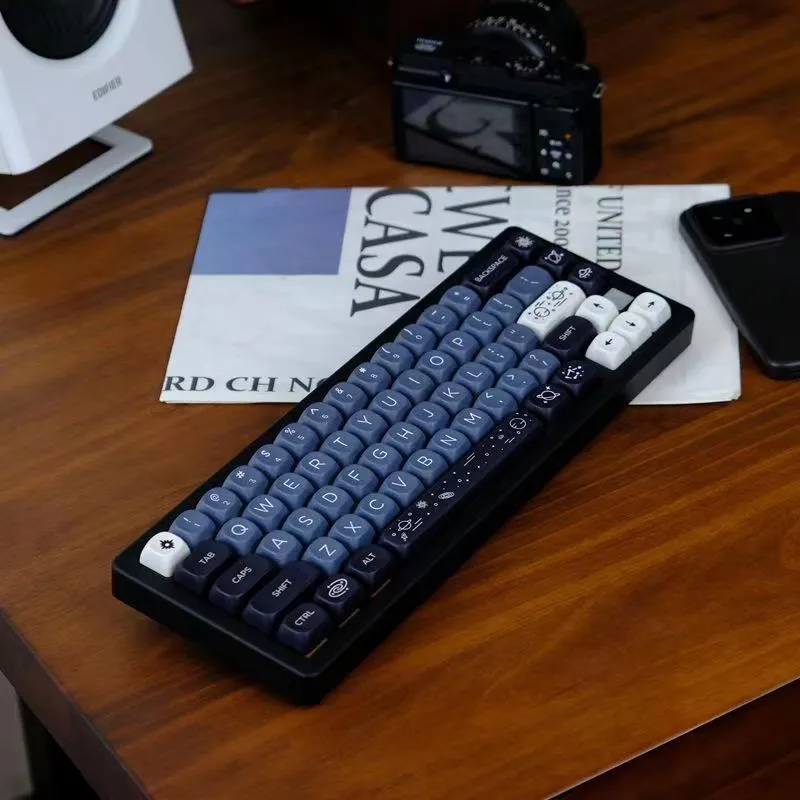 Черно-белые колпачки для клавиш galaxy pbt - Фотография_3