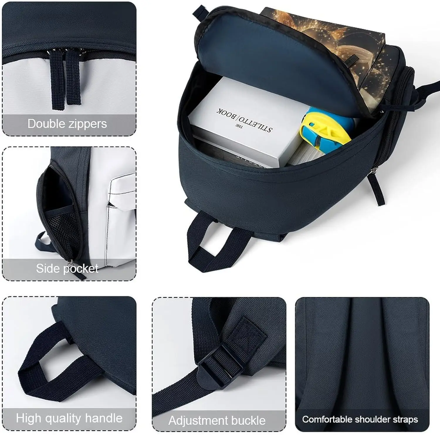 Золотой светящийся дорожный рюкзак - Фотография_5