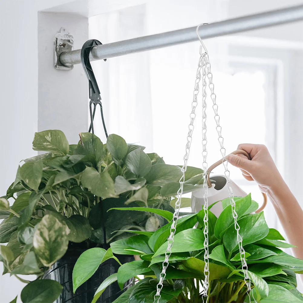 Подвесная цепочка для цветочного горшка: белые - Фотография_2