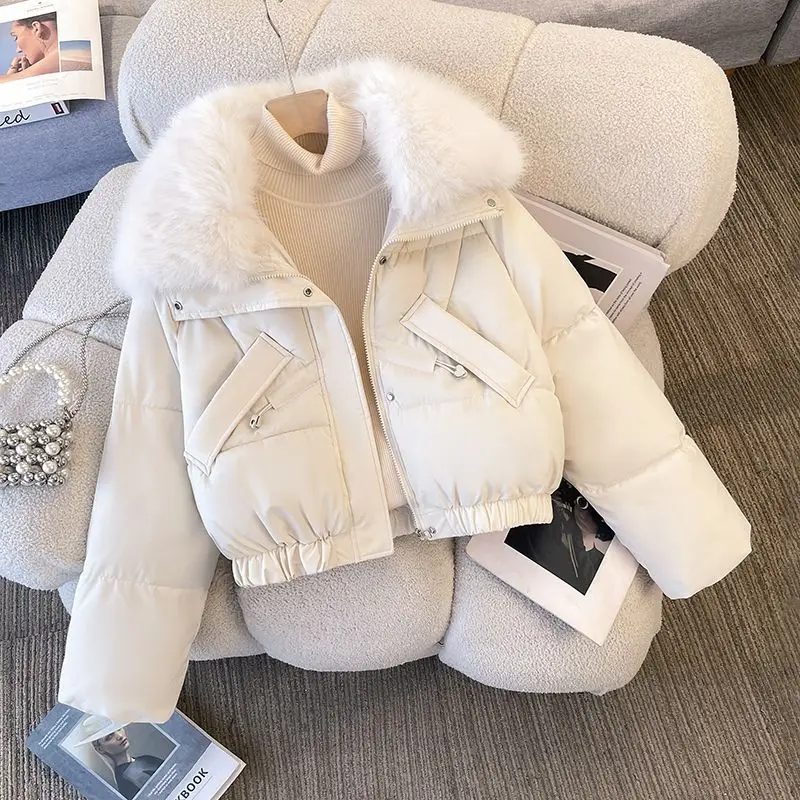 Зимняя женская хлопковая куртка с лацканами нового дизайна 2025 года - Фотография_3