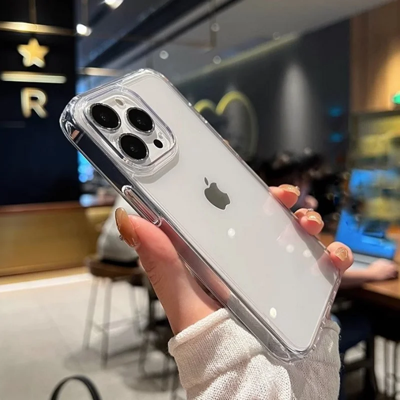 Роскошный прозрачный мягкий акриловый чехол для телефона для iphone 16 - Фотография_5